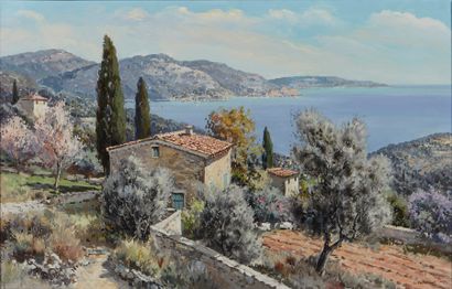 Lucien POTRONAT (1889-1974) 
Paysage de Provence
Huile sur toile, signée en bas à...