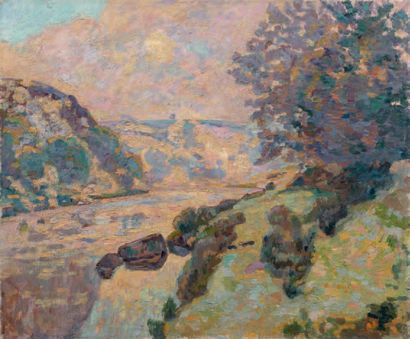 Armand GUILLAUMIN (1841-1927) 
Paysage de la Creuse: Brouillard vers Crozant, circa...