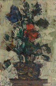 Paul AIZPIRI ( né en 1919) 
Bouquet Huile sur toile, signée en bas à gauche 
41 x...