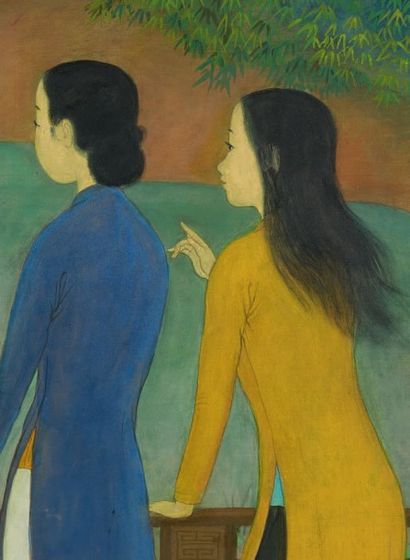 MAI trung THU (1906-1980) 
Nénuphars, 1977
Encre et couleur sur soie, signée, datée...