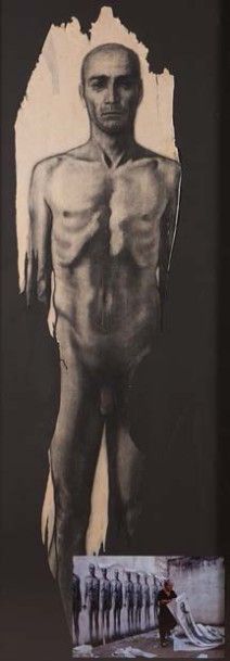 Ernest PIGNON-ERNEST (1942) 
Ecce Homo
Fragment de l'installation réalisée par l'artiste...