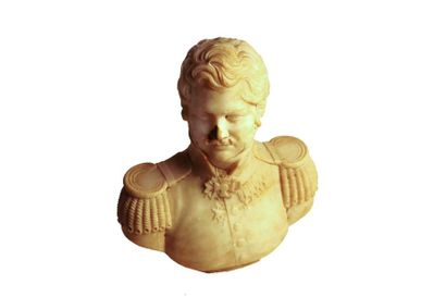 null «Général Allemand, en buste portant ses décorations»
Sculpture en marbre. H:...