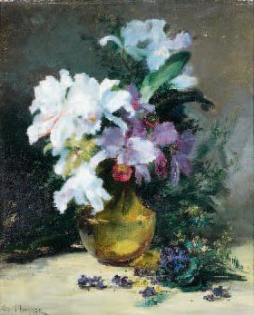 Gabriel-Édouard THURNER (1840-1907) Bouquet de fleurs Huile sur toile, signée en...