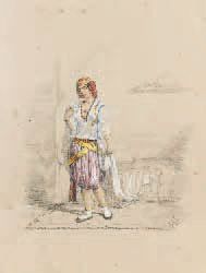 Emmanuel-Joseph LAURET (1809-1882) Au harem Crayon rehaussé d'aquarelle, signé, situé...