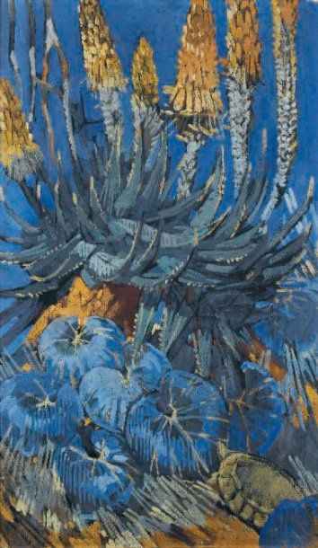 Mathurin MEHEUT (1882-1958) Le cactus Huile sur toile 101 x 60 cm - 395/8 x 233/4...