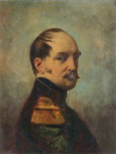Eugène CHARPENTIER (1811- 1890) L'Empereur Nicolas Ier Huile sur toile 35 x 26,5...