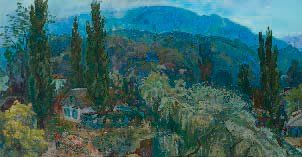 Alexander Vassiliev PROCHOROFF (né en 1848) A la lisière de la forêt Huile sur bois,...