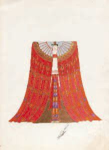 Romain de TIRTOFF dit ERTE (1892-1990) Projet de costume pour "La mer Rouge" Gouache...