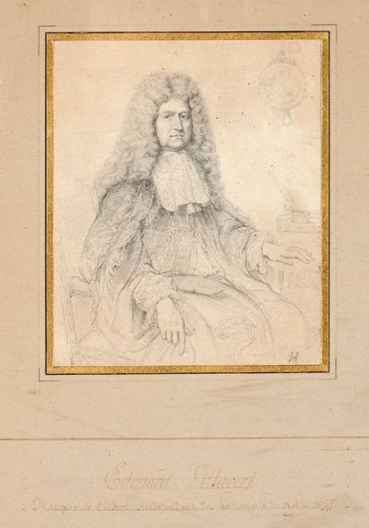 Nicolas HABERT (vers 1650 ?) 
Paire de portraits: 
- Portrait d'Edouard Colbert,...