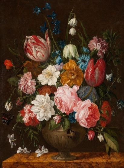 Ecole FRANCAISE du début du XIXème siècle 
Bouquet de fleurs 
Toile 
57 x 42.5 c...