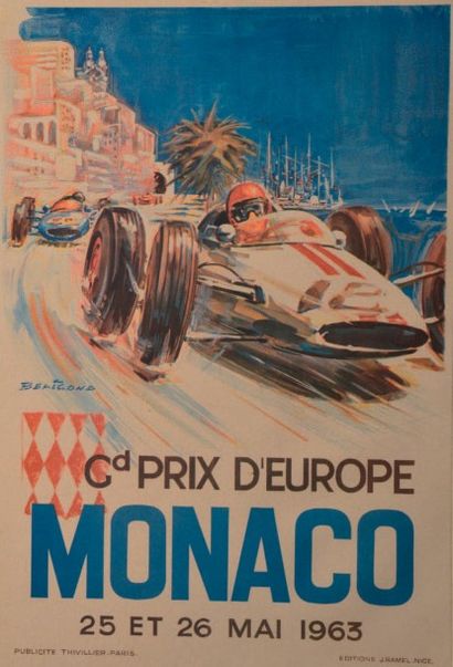 null Grand Prix de Monaco 1963
Affiche entoilée
Très bon état
Dim: 40 x 60 cm en...