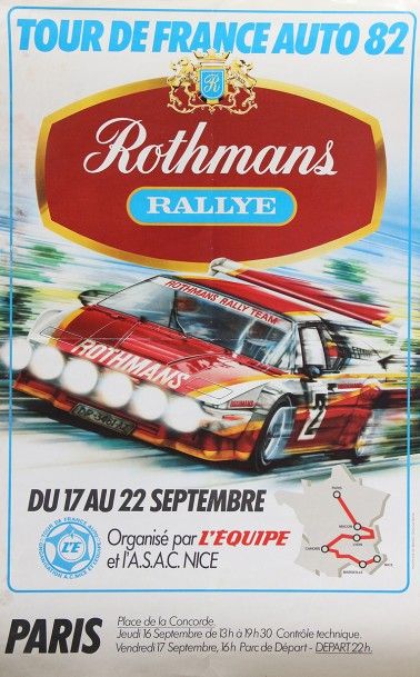 null Tour de France Auto 

Lot de 2 affiches: 

-1982, Impression et réalisation...