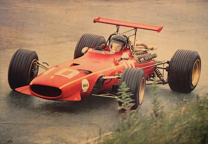 null GRAND PRIX DE FRANCE 1968 à ROUEN

Photo contrecollé de Formule 1 Ferrari 

Dim...
