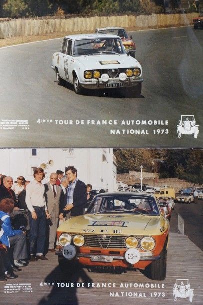 null Lot de deux livrets de photos sur le Tour Auto 1973: 

-Un sur l'équipage 229...