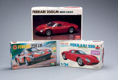 null Lot de 3 voitures miniatures en kit comprenant:
-ACADEMY MINICRAFT, Ferrari...