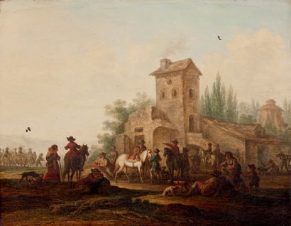 Ecole française du XVIIIème siècle, entourage de Joseph SWEBACH Cavaliers
Le repos...