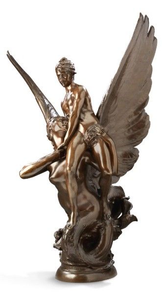 Denys PUECH (1854-1942) La Sirène
Epreuve en bronze à patine brune.
Signée et située...