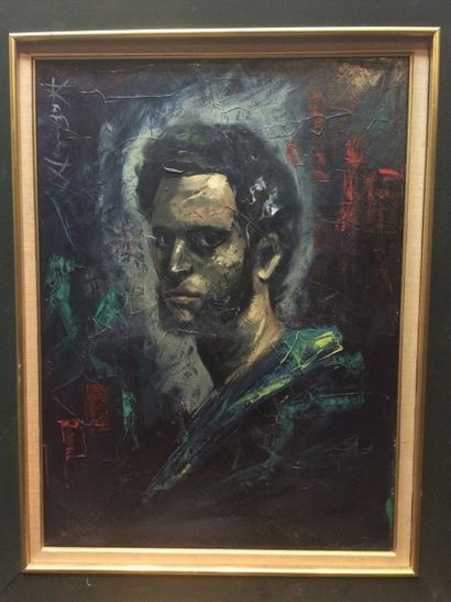 Juan RAMIREZ 
Portrait d'homme
Huile sur toile, signée en haut à gauche
73 x 54 ...