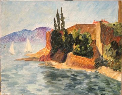Marie Lucie NESSI-VALTAT (1910-1993) 
Les voiliers
Au bord de la rivière
Paire d'huiles...