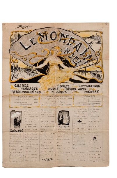 Projet de journal, ca 1900 - Le Mondain....