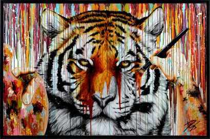 Julien DURIX (né en 1991) Tigre
Acrylique sur toile
130 x 195 cm