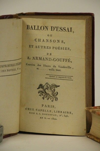 Armand-Gouffé (L.; 1775-1845) Ballon d'essai, ou chansons, et autres poésies de L....