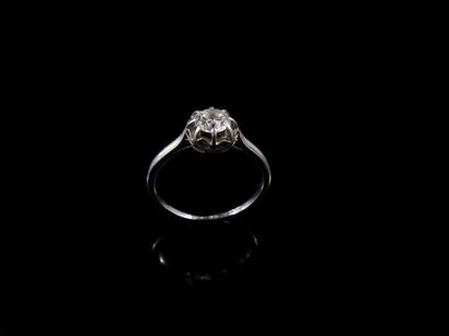 null Bague en or gris 18k sertie d'un diamant de taille ancienne
Pb: 2,82 gr