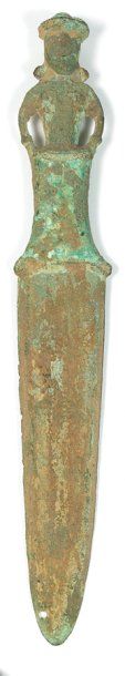 Dague Bronze. L.: 29 cm Vietnam. Culture...