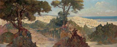 Paul FENASSE (1899-1976) Panorama de la baie d'Alger
Huile sur toile marouflée sur...