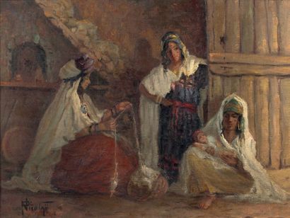 Paul NICOLAÏ (1876-1952) Les femmes du sud algérien
Huile sur toile, signée en bas...