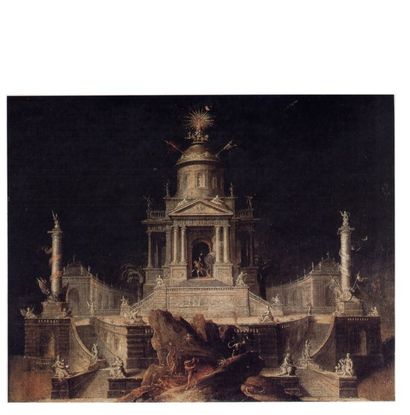 Attribué à François de NOME (1593 - 1623) 
Les Enfers avec le temple de Janus
Toile
65...