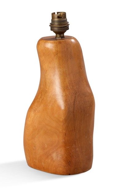 Alexandre NOLL (1890-1970) Pied de lampe en sycomore massif sculpté de forme libre.
Signé...