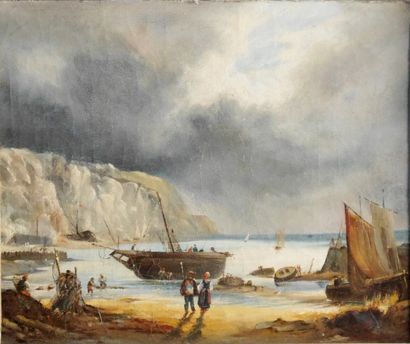 Antoine GUINDRAND (1801-1843) 
Marine 
Huile...