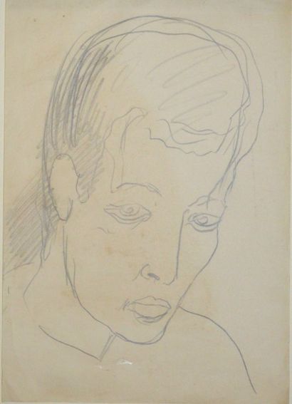 A.R. PENCK (né en 1939) 
Portrait d'homme...