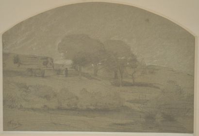 null Adolphe APPIAN (1818-1898)

Paysage de campagne

Crayon rehaussé de pastel,...