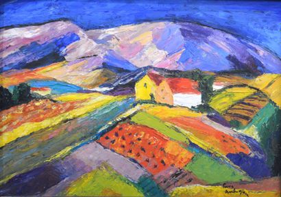 Pierre AMBROGIANI (1907-1985) Paysage provençal...