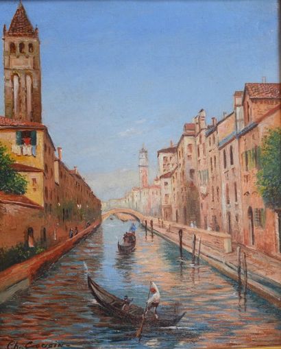 null Charles COUSIN (1904-1972)

Gondole à Venise

Huile sur toile, signée en bas...