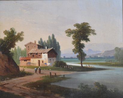 Ecole Suisse du XIXème siècle 
Balade au...