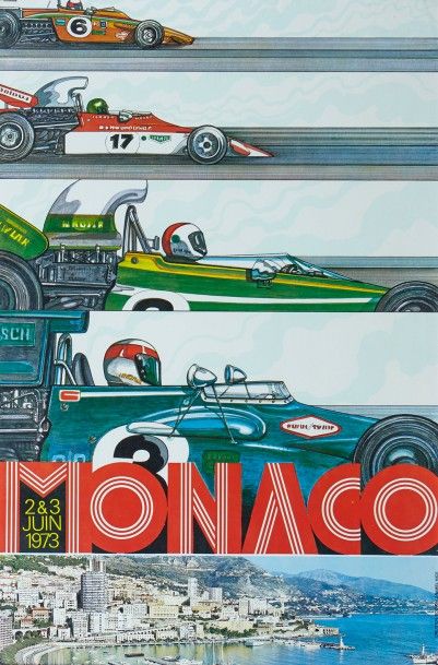 Grand Prix de Monaco 1973 Affiche originale...