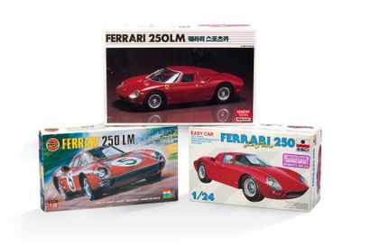 null Lot de 3 voitures miniatures en kit comprenant:
-ACADEMY MINICRAFT, Ferrari...