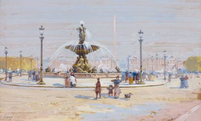 Eugène GALIEN-LALOUE (1854-1941) Place de la Concorde
Aquarelle et gouache sur papier,...