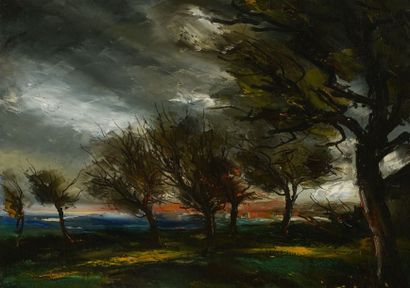 Maurice de Vlaminck (1876-1958) Les arbres sous l'orage
Huile sur toile, signée en...