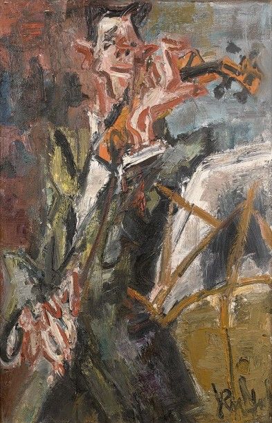 GEN PAUL (1895-1975) Le violoniste, vers 1950
Huile sur toile, signée en bas à droite,...