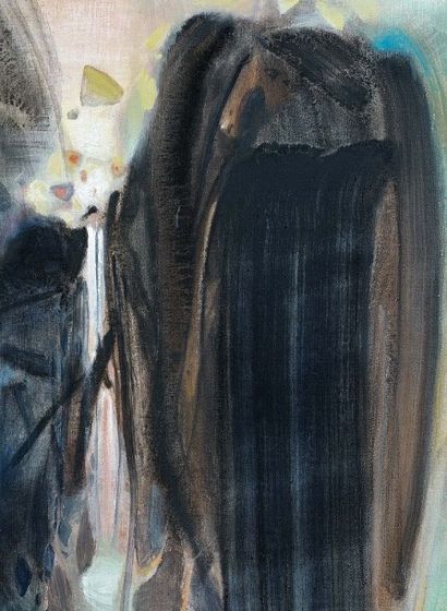 CHU TEH-CHUN (1920-2014) Cascade noire, 1989
Huile sur toile, signée et datée en...