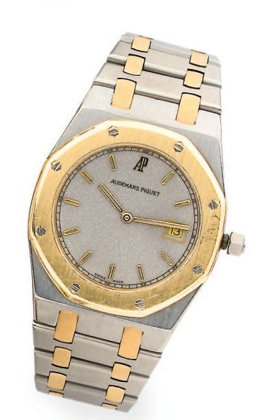 AUDEMARS-PIGUET, "Royal OAK", contemporain MONTRE-BRACELET en or et acier de type...