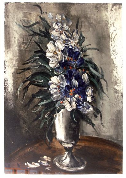 VLAMINCK (de) Maurice Bouquet de Fleur au Vase Lithographie sur papier SBD, 62 x...