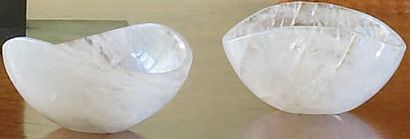 null Deux coupes en cristal de roche. H. : 7 cm