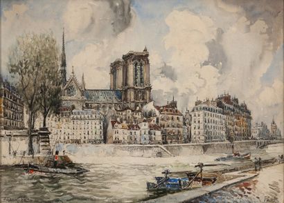 null FRANK-WILL (1900-1951)

Notre Dame

Aquarelle et fusain sur papier, signé en...