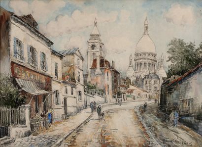 null FRANK-WILL (1900-1951)

Montmartre

Aquarelle et fusain sur papier, signé et...