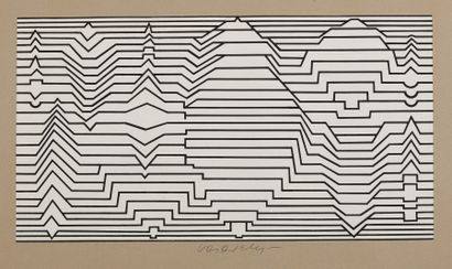 null Victor VASARELY ( 1906 - 1997) 

Composition linéaire

24,5 x 47 cm

Sérigraphie...